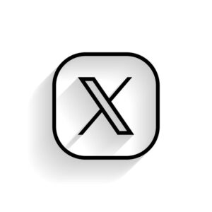 twitter x logo with white background